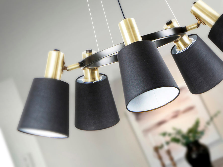 I3 - GISELA - LAMP 5L BLACK-BRASS
