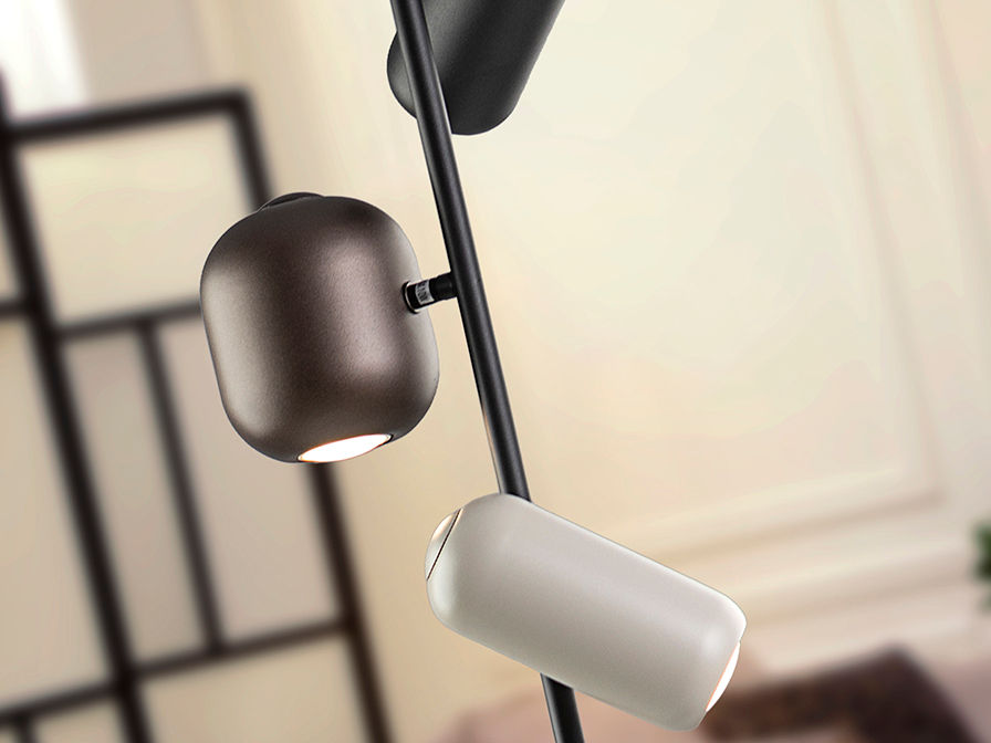 I3 - NIMES - FLOOR LAMP 3L. BLACK-COLOUR