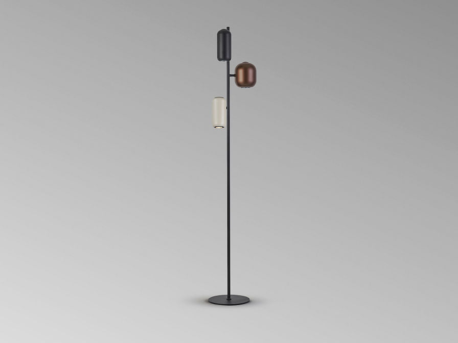 I3 - NIMES - FLOOR LAMP 3L. BLACK-COLOUR