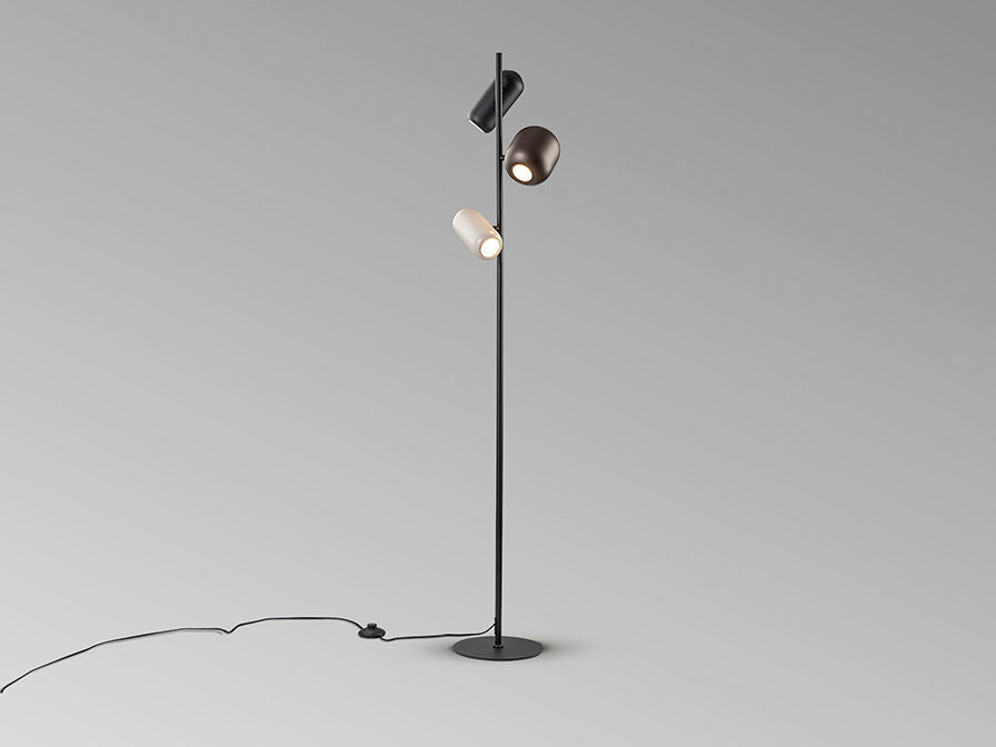 I3 - NIMES - FLOOR LAMP 3L. BLACK-COLOUR