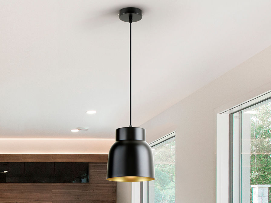 I3 - VULCANO - LAMP 1L - BLACK/GOLDEN