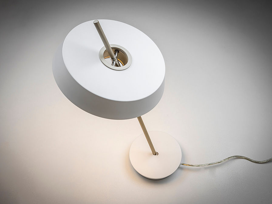 ·VERTIGO· Table Lamp, White-Silver