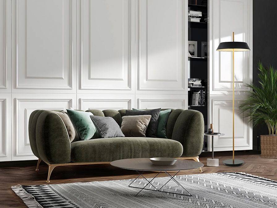 ·VERTIGO· FLOOR LAMP, BLACK-GOLD