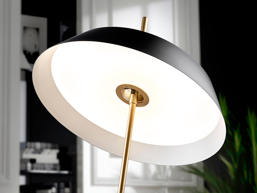 ·VERTIGO· FLOOR LAMP, BLACK-GOLD