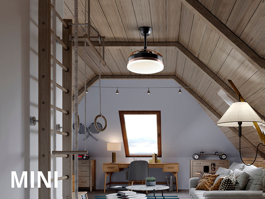 VENTO MINI - BLACK FAN Ø40 DIMMABLE