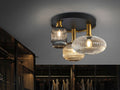 ·NORMA· CEILING LAMP 3L BLACK/BRASS