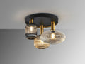 ·NORMA· CEILING LAMP 3L BLACK/BRASS