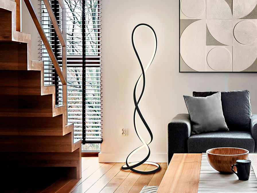 EVANIA - FLOOR LAMP - MATT BLACK