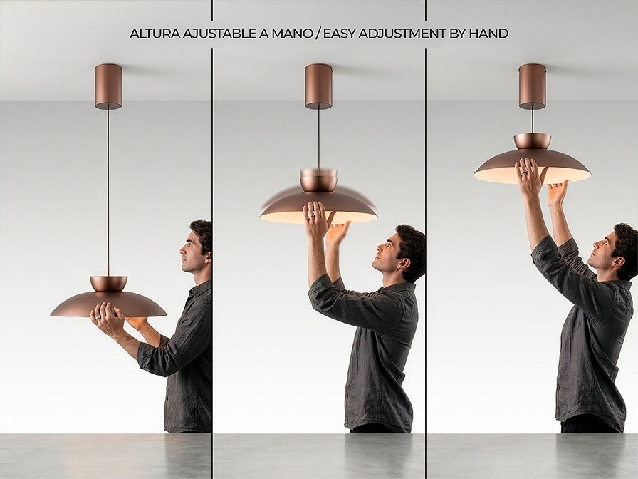 Schuller Ion 1 Light Pendant Dark Bronze