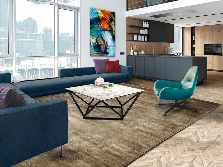 ·LUMA· COFFEE TABLE BLACK/MARBLE