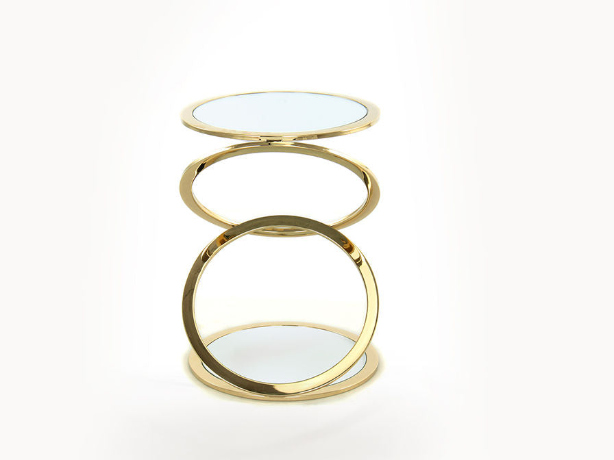 ·AROS· SIDE TABLE, GOLDEN Ø45