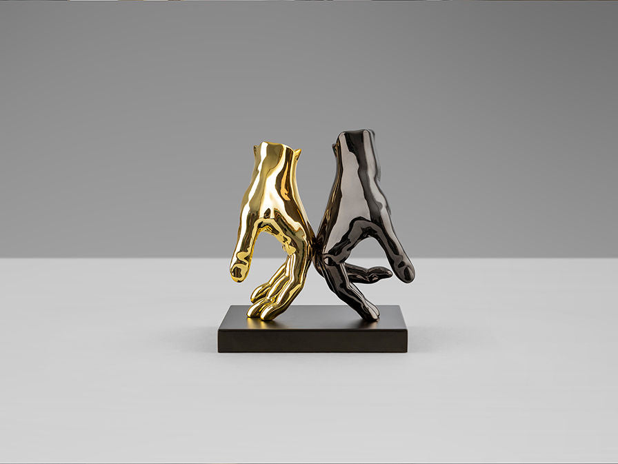 MANOS - FIGURINE - GREY/GOLD