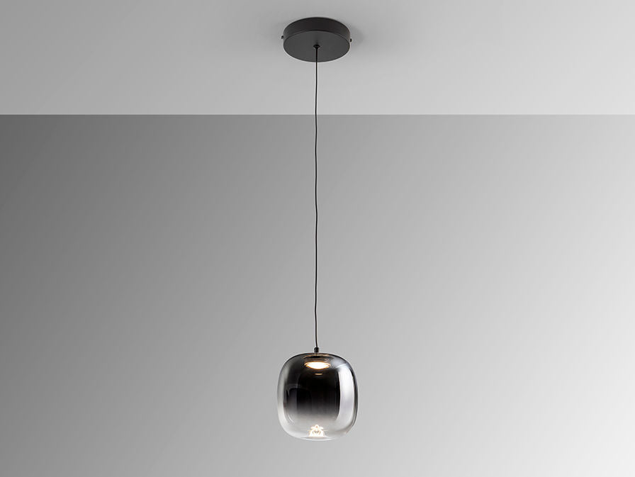 Schuller Lighting Onice 1 Light Pendant Lamp Black Smoke 314107