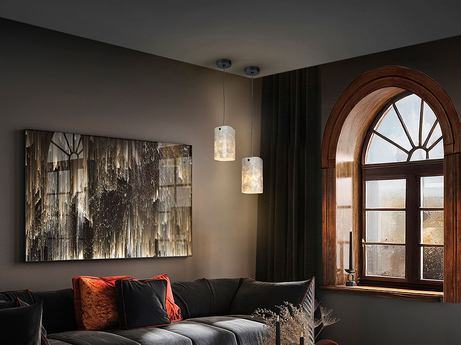 NAKAR - LAMP 1L NACRE/BLACK
