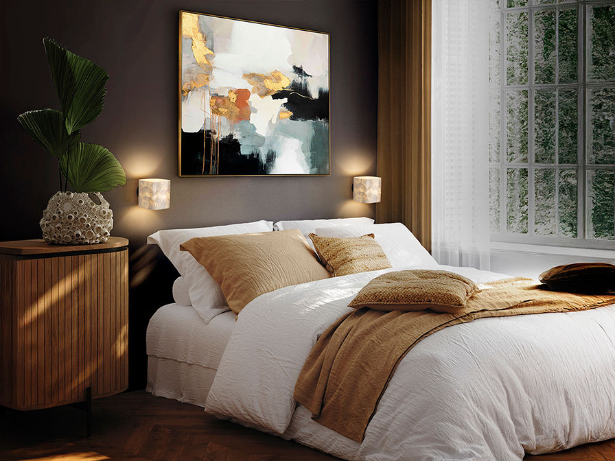 Schuller Nakar Wall Lamp Nacre/Black 317283