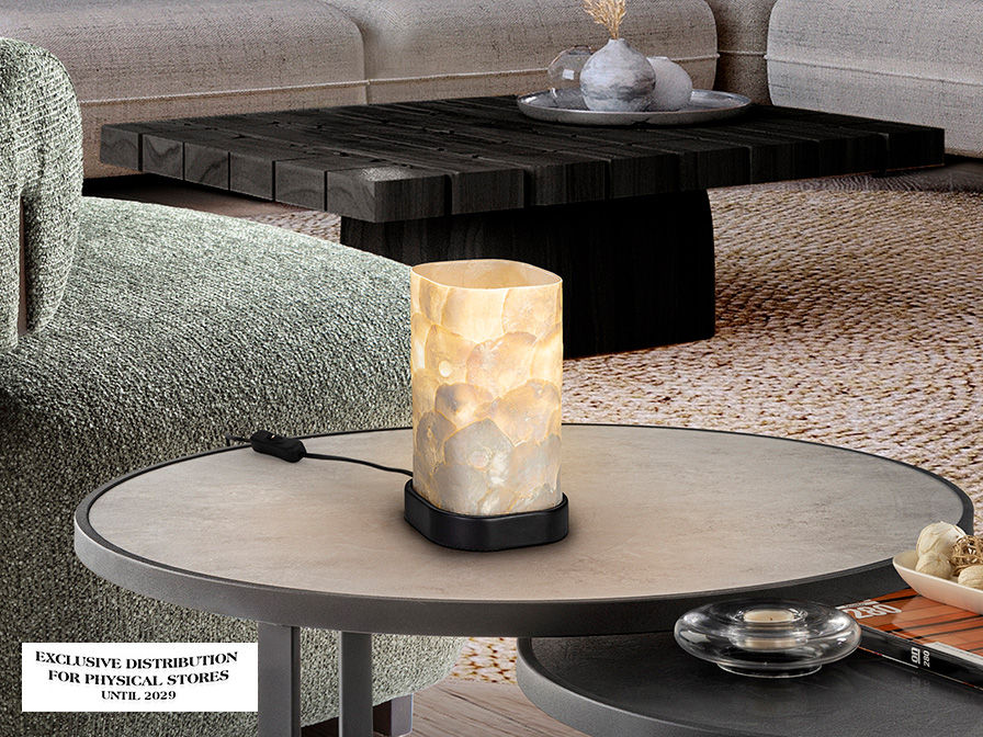 NAKAR - TABLE LAMP 1L NACRE/BLACK