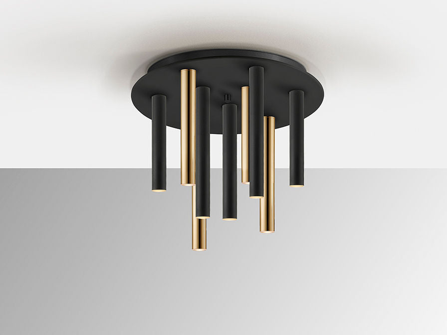 ·VARAS· CEILING LAMP GOLD/BLACK 9L