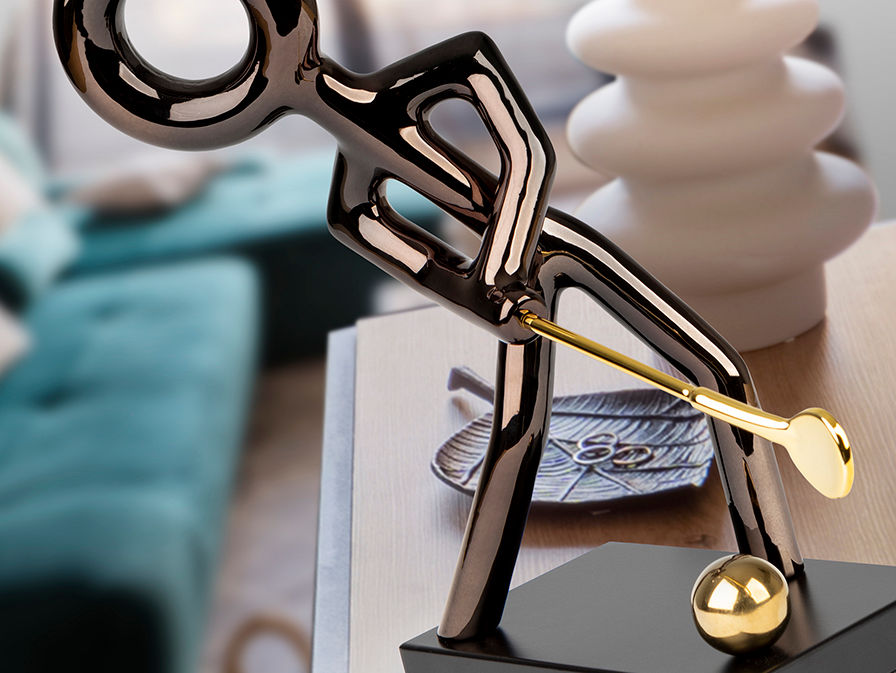 GOLF - FIGURINE - BLACK/GOLDEN
