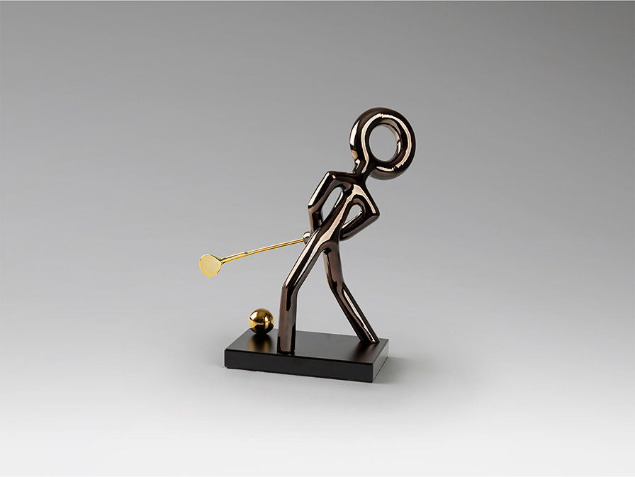 GOLF - FIGURINE - BLACK/GOLDEN