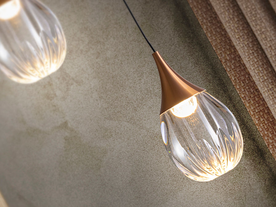 CORINA - LAMP 1L BLACK-COPPER
