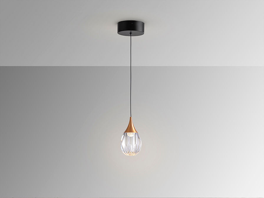 CORINA - LAMP 1L BLACK-COPPER