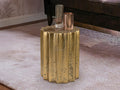 Estriada Golden Side Table
