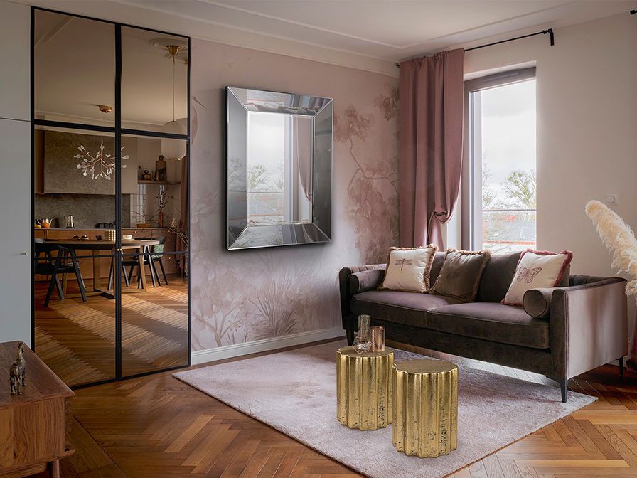 Estriada Golden Side Table