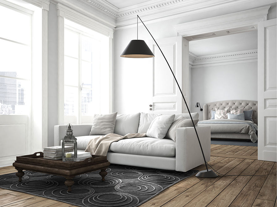 ·JUNCO· FLOOR LAMP, BLACK