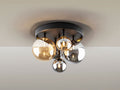 Dark Ceiling Lamp 5 Lights Black-Brass 439244