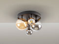 Dark Ceiling Lamp 5 Lights Black-Brass 439244