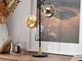 DARK - BLACK-BRASS TABLE LAMP 2L