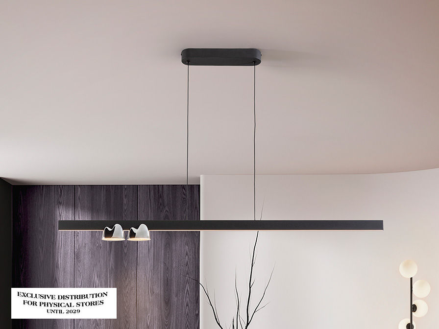 NURIA- LAMP 3L BLACK/CHROME