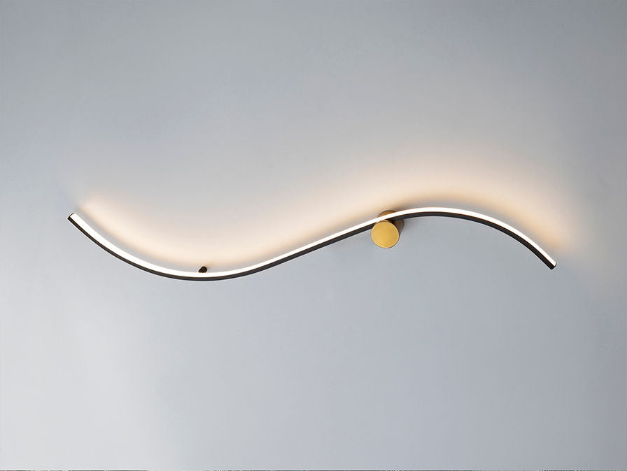 SILOE - BLACK-GOLD WALL LAMP