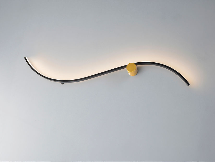 SILOE - BLACK-GOLD WALL LAMP
