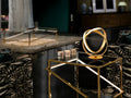 ·LAZAS· TABLE LAMP, GOLD LEAVES Ø30