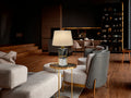 OCEAN - TABLE LAMP 1L CHROME-GOLD LEAVES