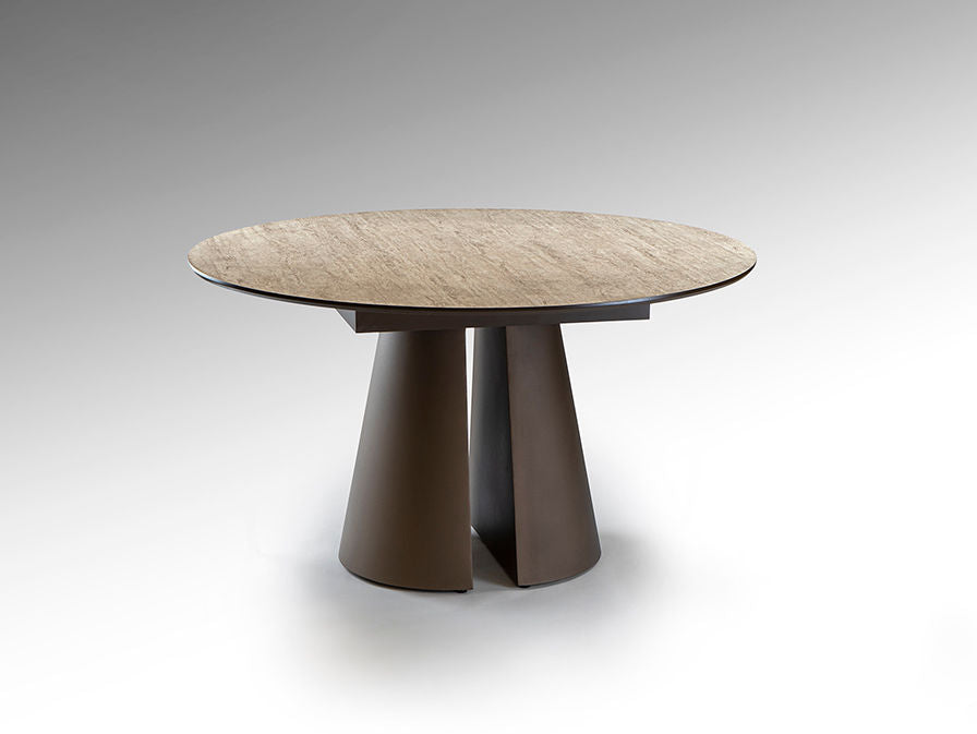 SAMARA - DINING TABLE - TRAVERTINE/BROWN