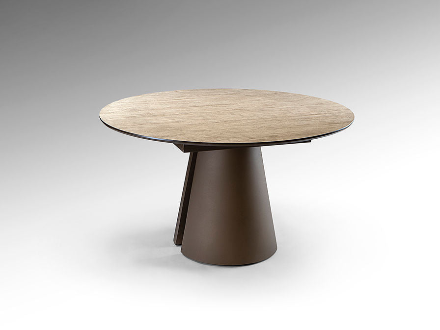SAMARA - DINING TABLE - TRAVERTINE/BROWN