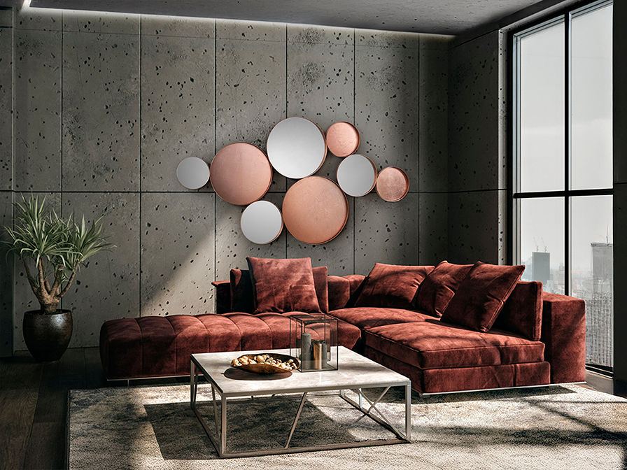 MALMO - ROSE GOLD MIRROR 165x90