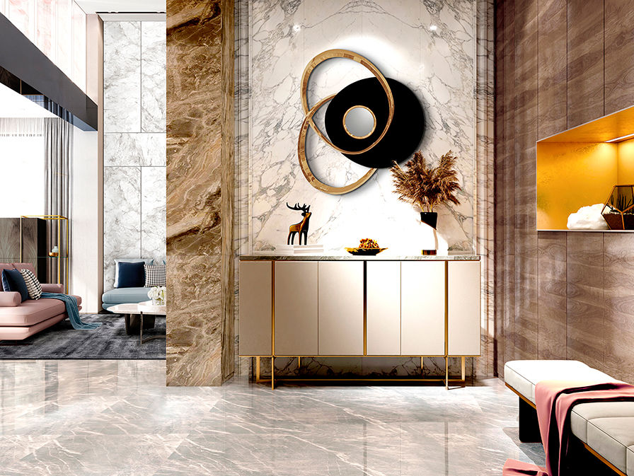 TRIO - WALL SCULPTURE - BLACK/ROSE GOLD