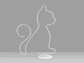 CAT - WHITE FLOOR LAMP