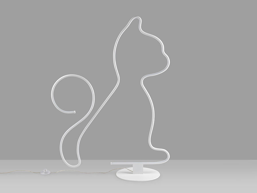 CAT - WHITE FLOOR LAMP
