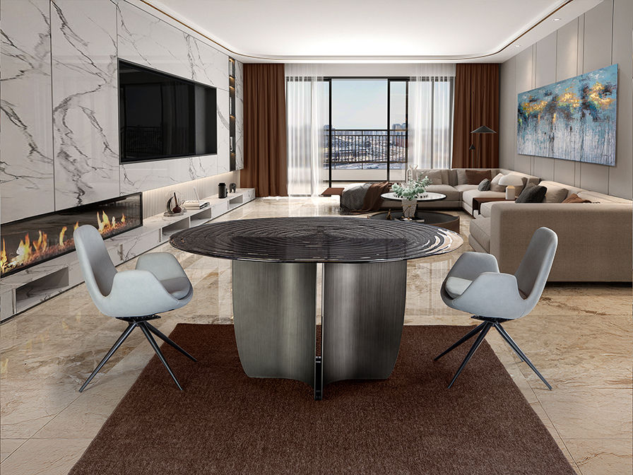 NIGHT - DINING TABLE 150D - LEAD
