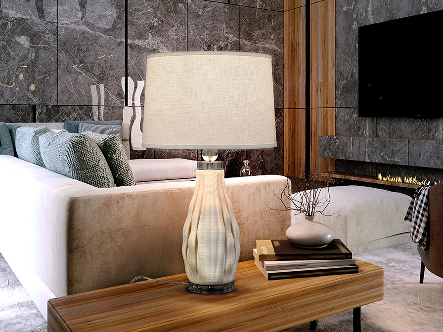 TESSA - TABLE LAMP 1L CERAMIC-WHITE
