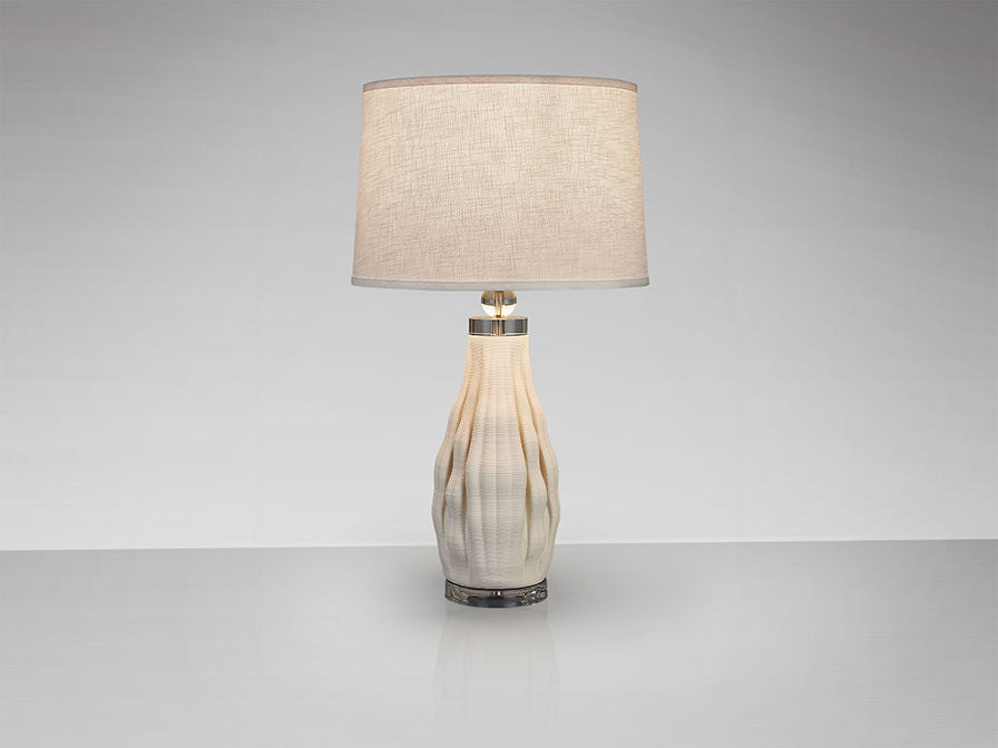 TESSA - TABLE LAMP 1L CERAMIC-WHITE