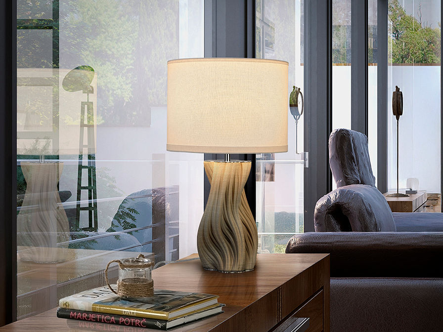 MERLIN - TABLE LAMP 1L CERAMIC-GREY