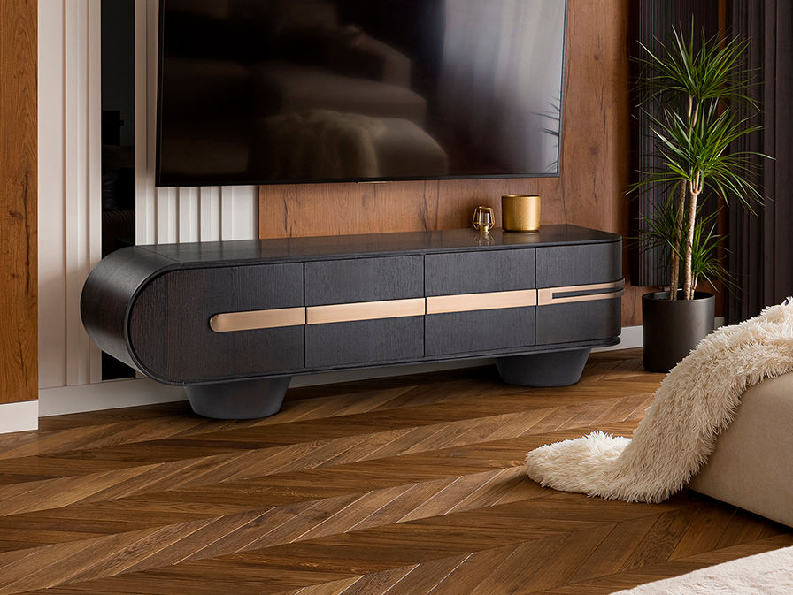 LUCA - TV CABINET DARK OAK