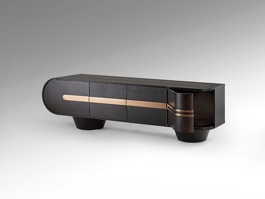 LUCA - TV CABINET DARK OAK