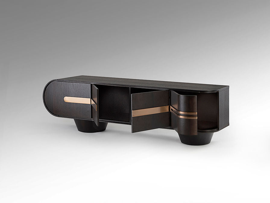 LUCA - TV CABINET DARK OAK