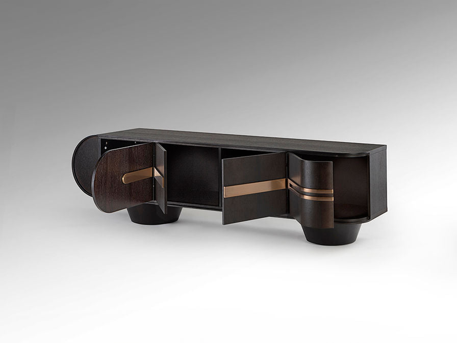 LUCA - TV CABINET DARK OAK